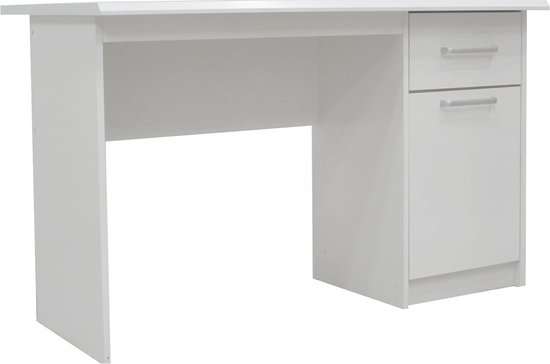 Bureau Royce Wit - MDF - 121x60cm - Met opbergruimte - Hoogte 75 cm - Met lades