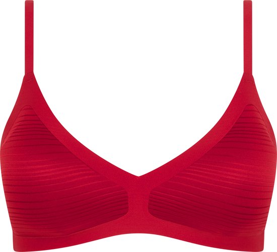 Chantelle - SoftStretch Stripes - Padded bralette - Passion Red - Maat M/L