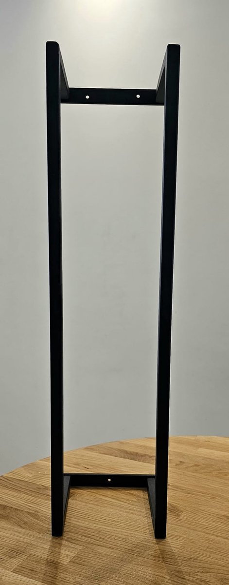 Purehome Tulipa Handdoekhouder Handdoekrek Badkamer Toilet Wc- Wandmontage- Muur Zwart -Metaal