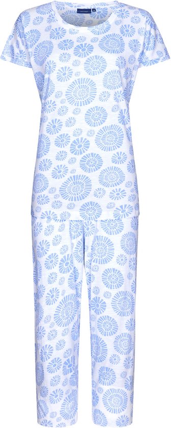 Pyjama fleurs en coton bio - Blauw - Taille - 52