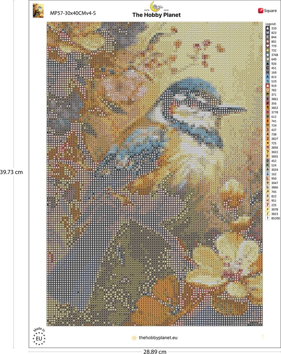 De Hobby Planeet Diamond Painting Dieren 30x40cm - Diamond Painting Volwassenen - Kinderen — afbeelding 6