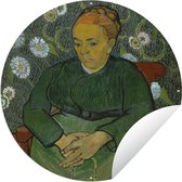 Tuincirkel La berceuse (portret van Madame Roulin) - Vincent van Gogh - 150x150 cm - Ronde Tuinposter - Buiten