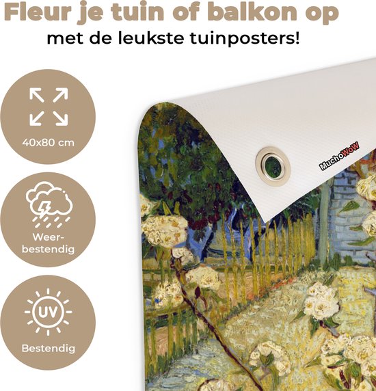 Affiche de jardin Poirier en fleurs - Vincent van Gogh - 40x80 cm