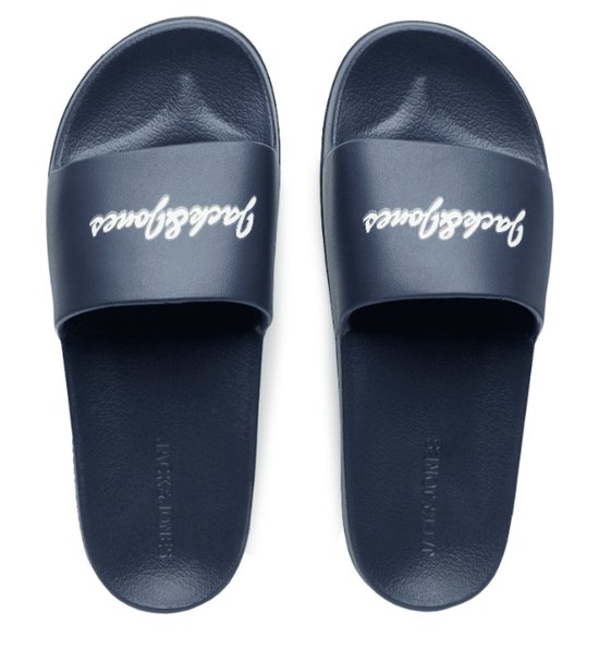 Jack & Jones Heren Badslipper Jerry Moulded Logo Slider Blauw BLAUW 42