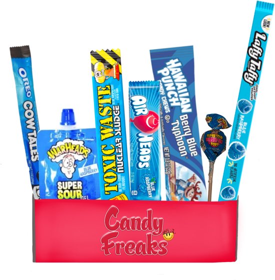 Candy Freaks - Blauw Amerikaans snoep pakket 7 delig - Snoep box ...