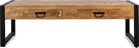 Table basse Britt avec 2 tiroirs - 140 cm