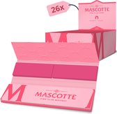 Mascotte® Pink Slim Combi 34 x 26 boekjes | Roze Lange Vloei met Tips | Smal en dun Bigvloei met Magneetsluiting | 884 Vloeitjes en Tipjes
