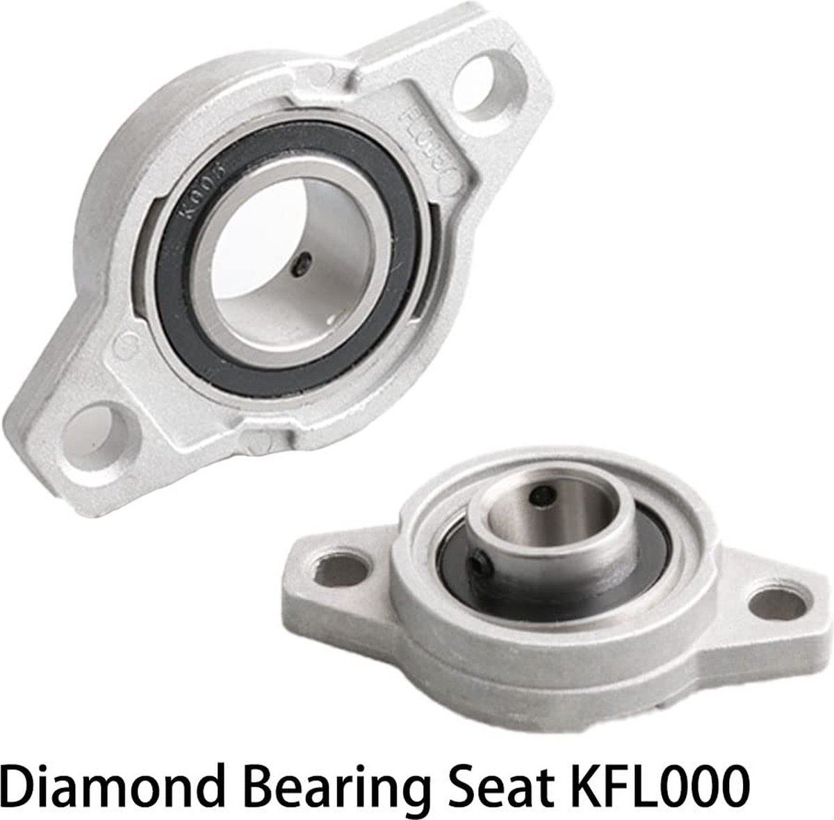 Sourcing Map Lot De 4 Roulements à Billes KFL000 à Bride - Alésage De 10 Mm - En Alliage De Zinc - Roulements Auto-alignés Montés Sur Bride