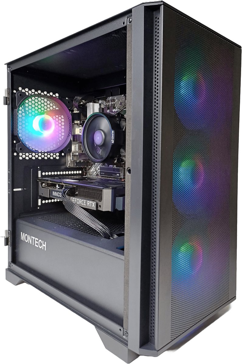 Gaming PC - Shadow – AMD Ryzen 5 5500 – AMD Radeon RX 6600 - 16GB RAM – 1TB SSD - Windows 11 PRO
