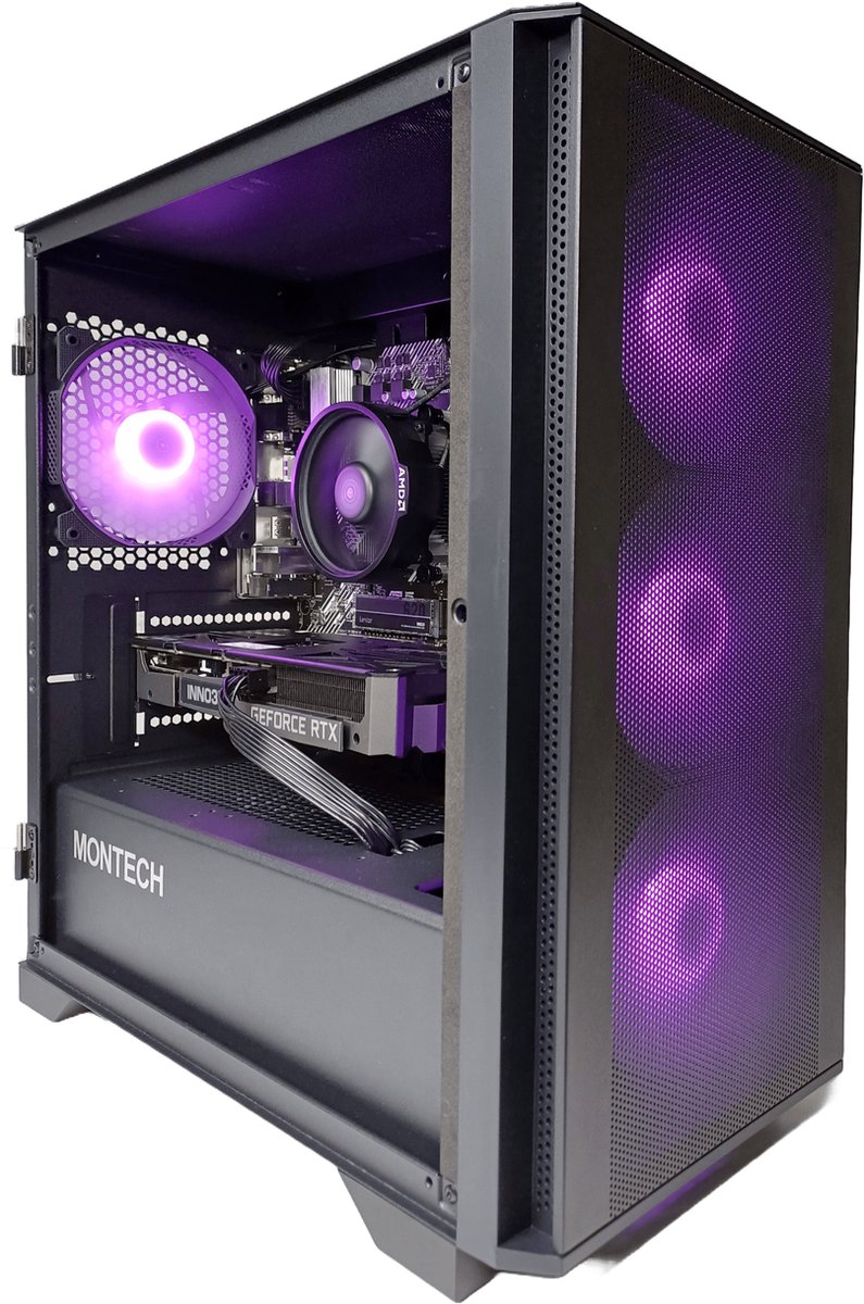 Gaming PC - Shadow – AMD Ryzen 5 5500 – AMD Radeon RX 6650 XT - 16GB RAM – 1TB SSD - Windows 11 PRO