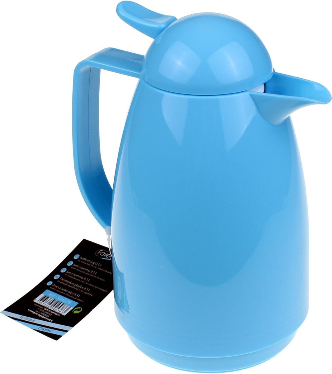 GERS EQUIPMENT - Isothermische 500 ml Plastic Kruik Blauw-geel-groene kleuren gerst - 504578
