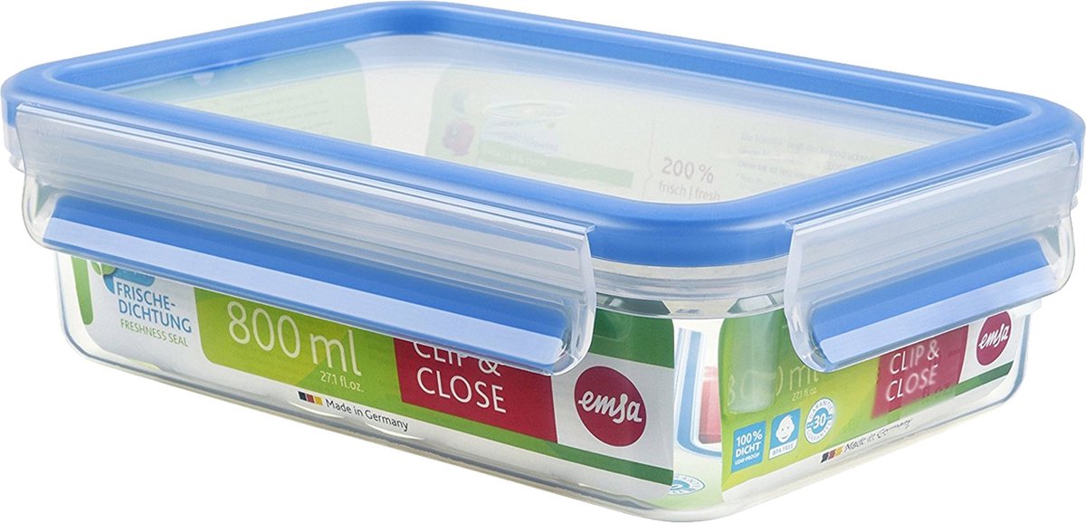 EMSA Clip & Close Vershouddoos - 0,8 l - transparant