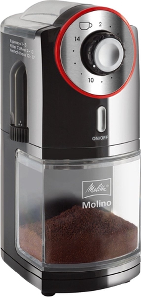 Melitta Molino - Koffiemolen - Zwart/rood