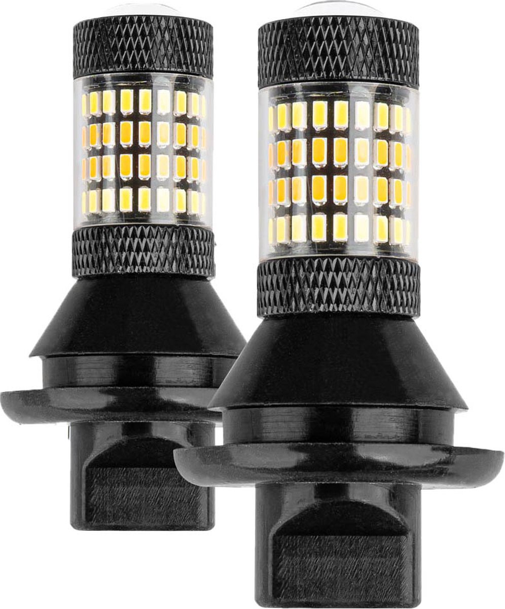 AMiO PY21W BAU15s 1156 DRL met Knipperlicht Functie 2in1 Lamp - Dagrijverlichting en Richtingaanwijzer 12V (set)