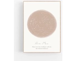 Persoonlijke sterrenhemel poster | ROSE x ELLIE - 50x70 cm - Poster sterrenhemel - geboorte poster sterrenhemel - geboorteposter meisje - geboorte poster baby - geboorteposter jongen - baby geboorte poster - kraamcadeau