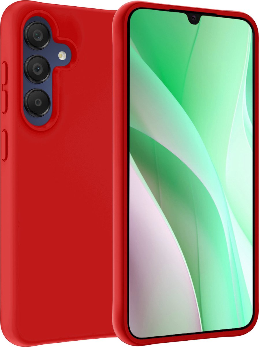 Hoesje Geschikt voor Samsung Galaxy A15 - Sterk & Shockproof - Hoes Cover - Siliconen Case - Rood