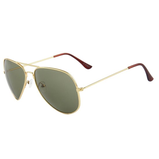 Fako Fashion® - Piloten Zonnebril - Pilotenbril - Piloot Zonnebril - Heren Zonnebril - Dames Zonnebril - Goud - Donkergroen van Fako Fashion® — afbeelding 3