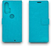 Bookcase Turquoise Geschikt voor Motorola Edge+ (2020) - portemonnee hoesje - ZT Accessoires