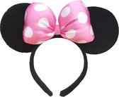 Grote strik Minnie Mouse oren - roze stip