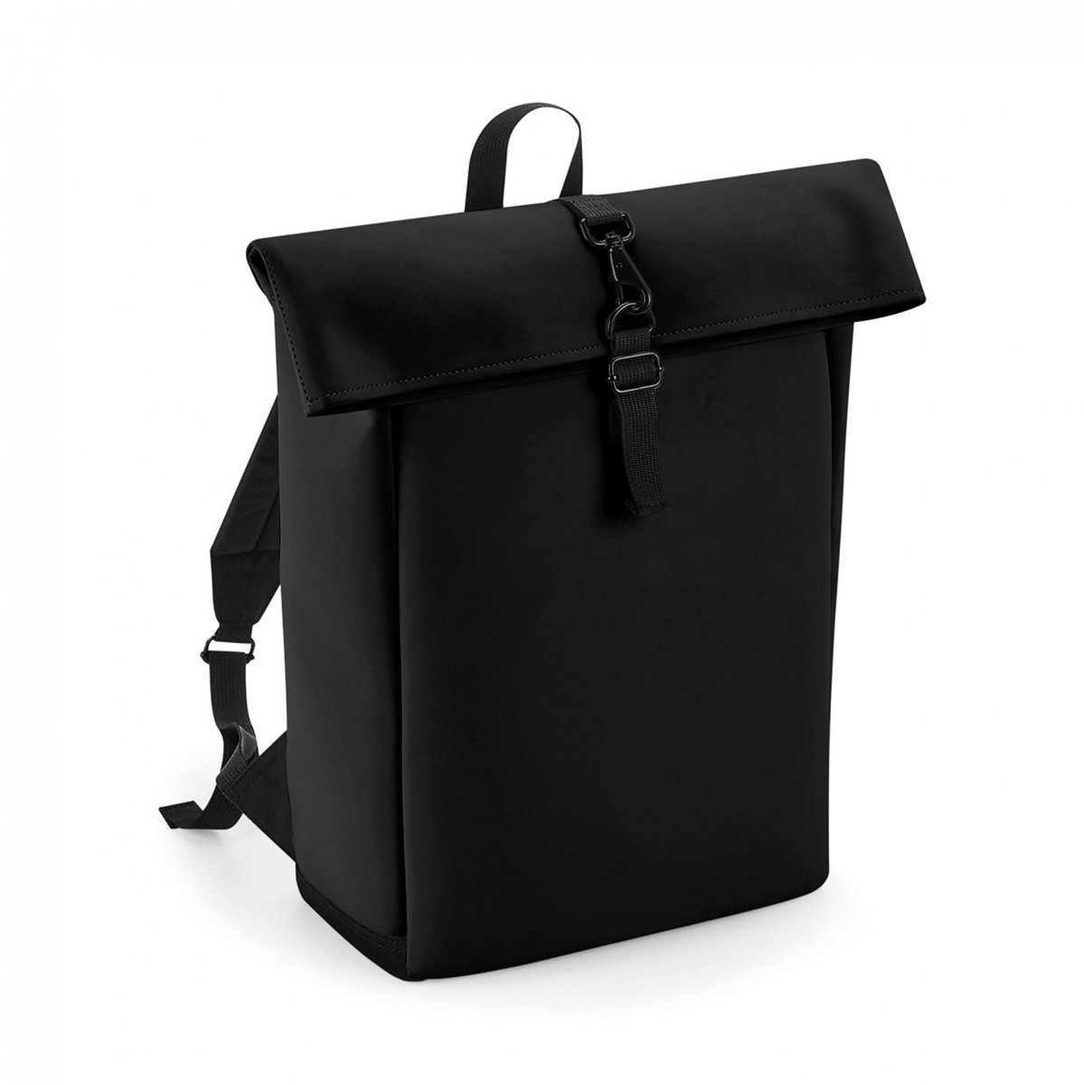 Matte PU Roll-Top Backpack BagBase - 12 Liter Black