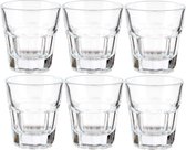 Vivalto shotglaasjes - 6x stuks - glas - transparant - 40 ml - borrelglazen - shotglazen