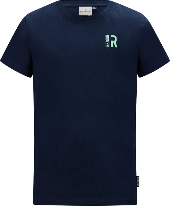 Retour jeans Abram Jongens T-shirt - dark navy - Maat 9/10