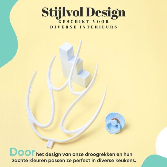 Flouer Flessen Droogrek - Afdruiprek - Flessenrek Baby - Baby Flessen - Groen van FLO — afbeelding 4