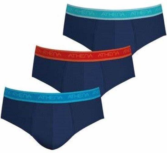 Heren - slip - 3-pack Pima Katoen Rio Slips - Zwart - onderbroek - heren ondergoed slip - natuur katoen - biologisch katoen - Athena - XL