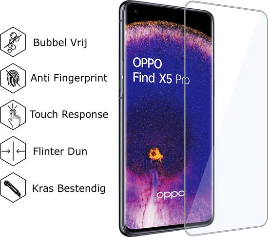 2x Convient pour OPPO Find X5 Pro - Protecteur d'écran - Verre de protection - GuardCover