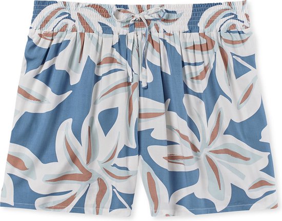 Foto: Schiesser mix relax loungebroek kort dames loungebroek kort viscose bloemenprint multicolour maat 40