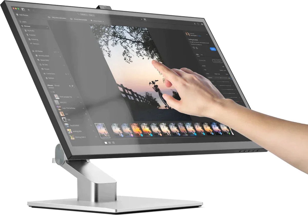 Alogic Clarity Fold Stand voor Clarity Pro Touch – Basisbreedte 280mm – Monitorhoogte 460mm – Compatibel met 27” Clarity Pro Touch - Grijs