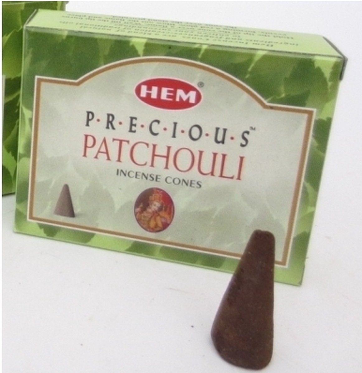 HEM Wierook kegeltjes in huisgeur Patchouli - 10x kleine kegeltjes - Ontspannend - Kalmerend Pistache groen