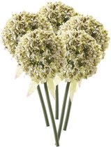 5 x Fleur de tige d'oignon ornemental blanc 70 cm - Fleurs artificielles