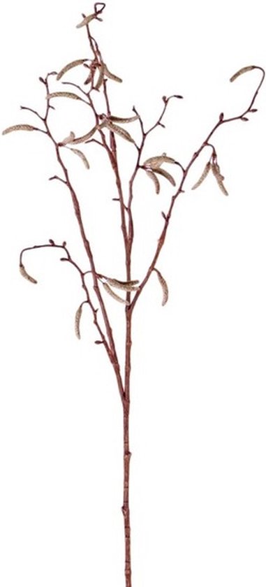 Bellatio flowers & plants Kunsttak - berkenkatjes - 66 cm - betula pendula - decoratie takken