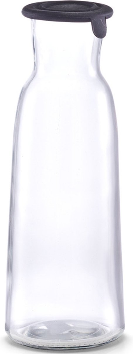 Zeller Karaf - met siliconen dop - glas - 1000ml - schenkkan