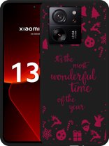 Cazy Hoesje Zwart geschikt voor Xiaomi 13T/13T Pro Most Wonderful Time