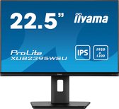 Iiyama Prolite XUB2395WSU-B5 - LED-monitor - 22.5" 1920 x 1200 - IPS - 250 cd/m² - 1000:1 - 4 ms - VGA, HDMI, DisplayPort - luidsprekers - zwart