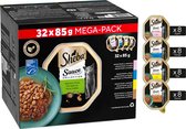 Sheba Kattenvoer Sauce Collection - Natvoer - Mix Selectie in Saus - Kuipjes 32 x 85g Voordeelverpakking