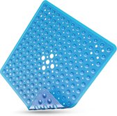 Douchemat, antislip, 53 x 53 cm, vierkant, BPA-vrij, antislip, antibacterieel, schimmelbestendig, antislip, badmat, antislip, machinewasbaar