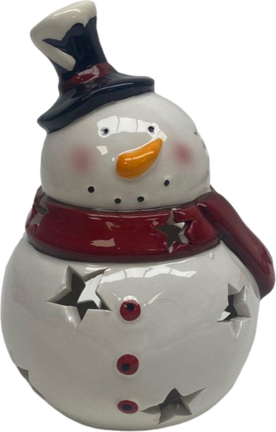 Melinera Decoratieve Sneeuwpop met LED Warm Wit