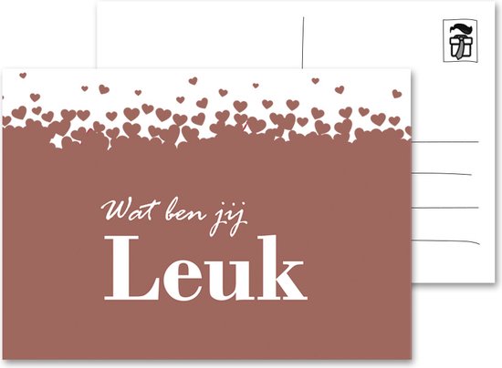 Valentijnskaart 'Wat Ben Jij Leuk' | ansichtkaart | wenskaart | valentijnsdag | valentijnscadeau