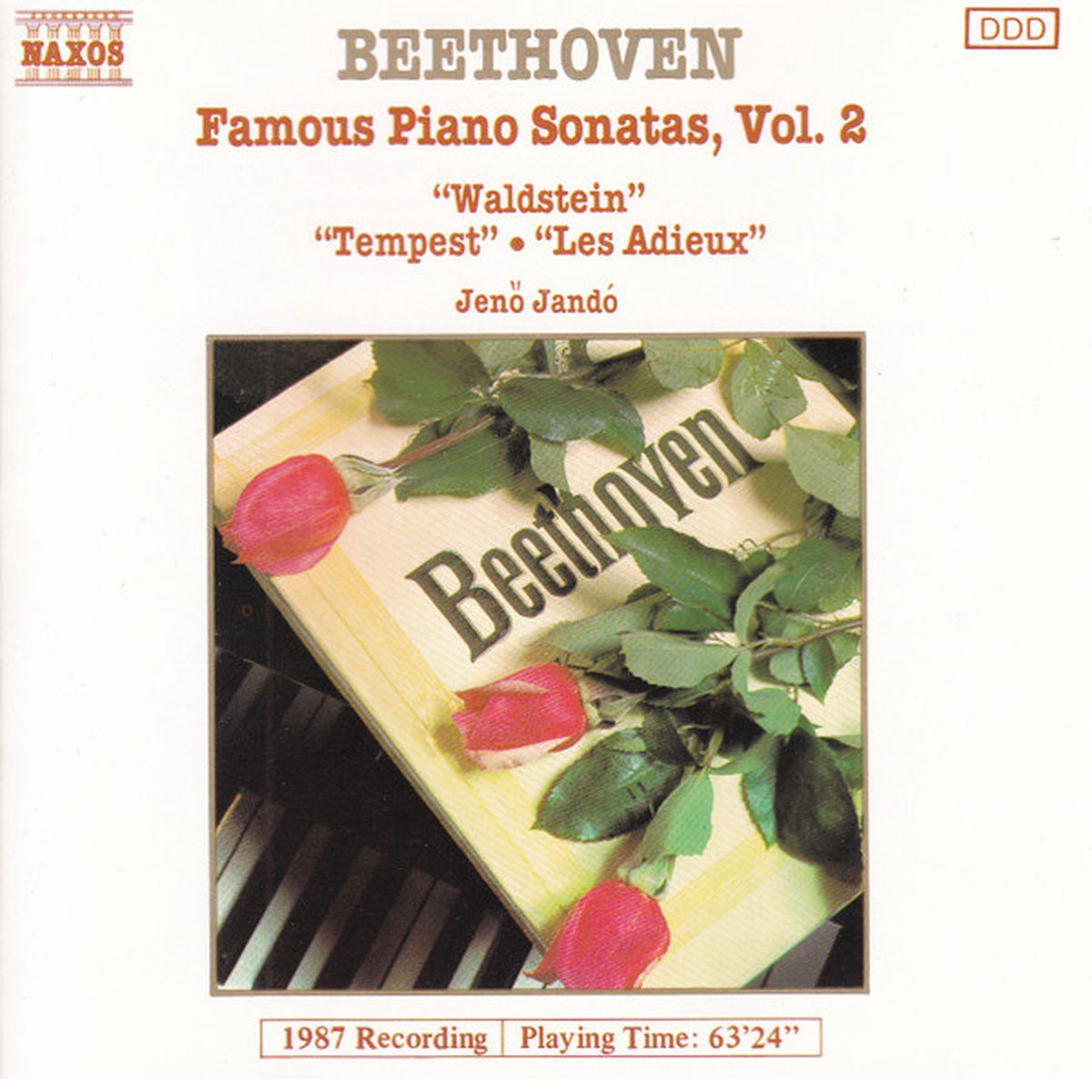 Jenö Jandó – Beethoven – Famous Piano Sonatas, Vol. 2 “Waldstein” • “Tempest” • “Les Adieux” (CD)