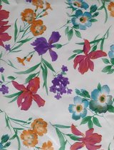 Tafelkleed pasen met bloemen vinyl - 140x200cm - paasontbijt - paasversiering - paastafelkleed - zomer