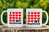 I love BF & GF - Valentijdag - Moederdag cadeau - Vaderdag cadeau - Koffiemok - Koffiekopjes - Mok en bekers - Mok met tekst - Valentijn cadeautje voor haar - Valentijdag cadeau - Valentijn Mok - Couple Mokken