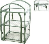 Progarden Kweekkas - 2 verdiepingen - 50 x 45 x 84 cm - broeikas met stalen plantenetage - PVC