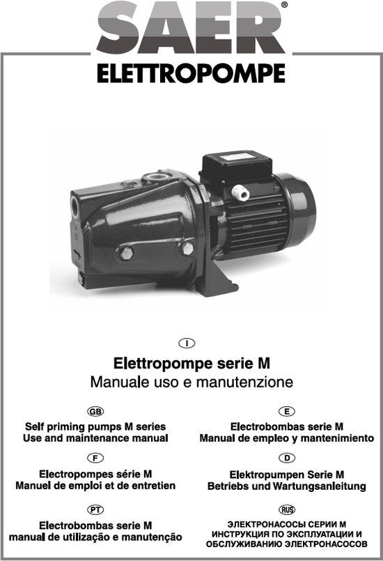 SAER TR6 zelfaanzuigende hydrofoor M150 230V 50hz