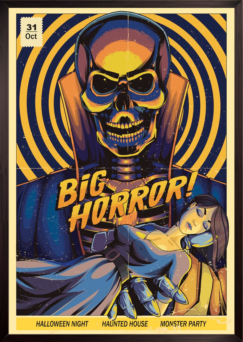 karo-art Poster - Big Horror, Halloween, Premium Print Multikleur