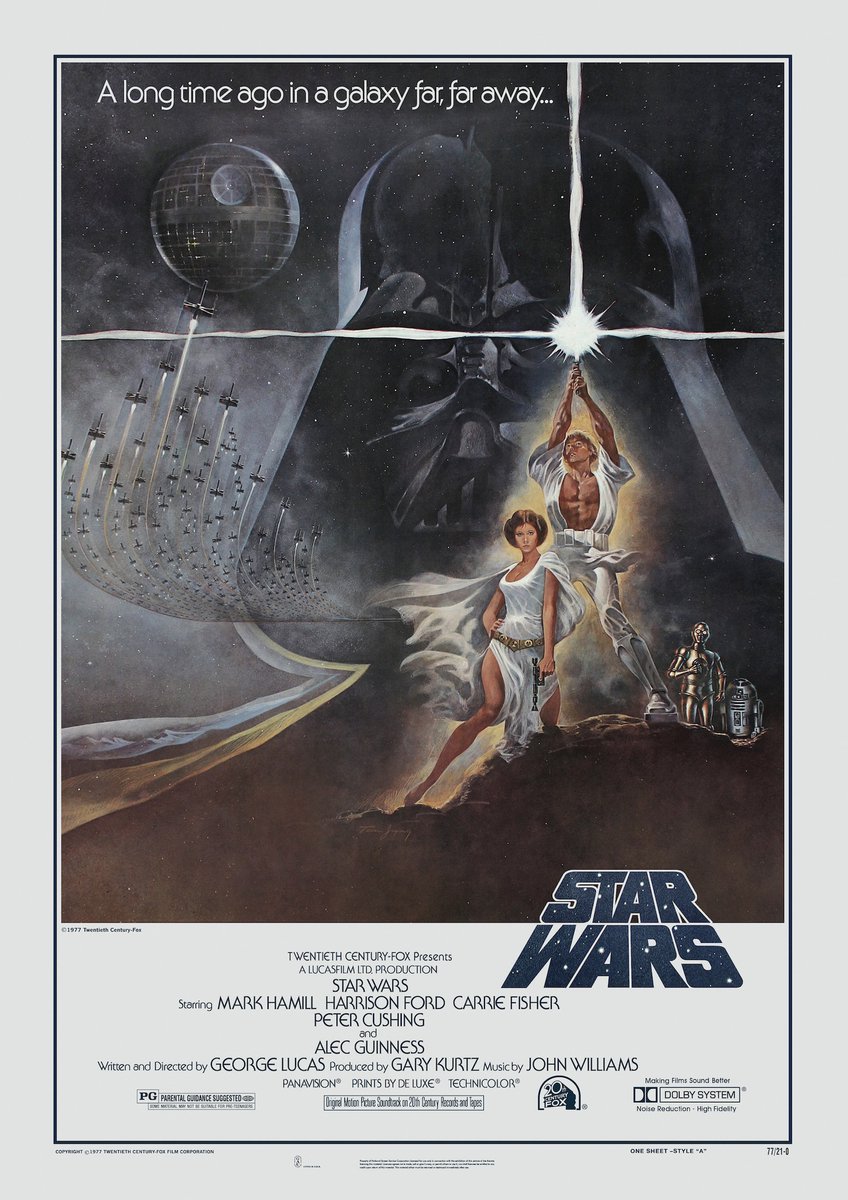 karo-art Poster- Star Wars - A long time ago in a galaxy far far away, Originele Filmposter, Premium Print, Professioneel Fotopapier Multikleur