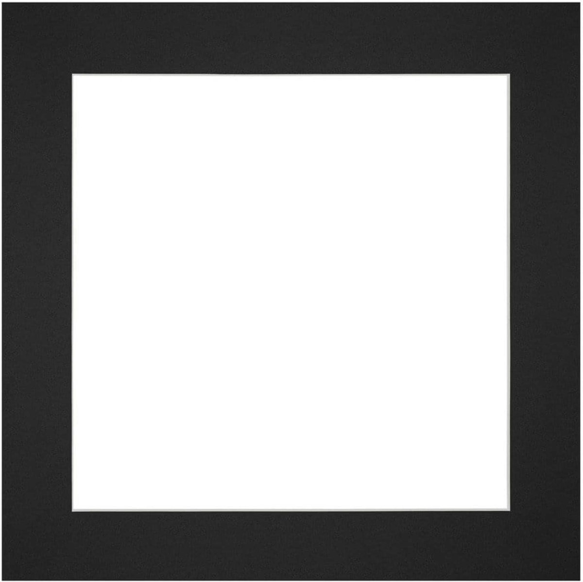 Passe-Partout Fotomaat 15x15 cm - Lijstmaat 20x20 cm - Zwart - Museumkarton - Fotolijst niet inbegrepen