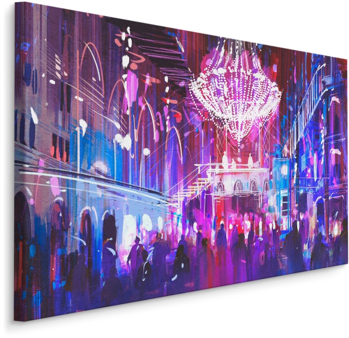 karo-art Schilderij - Ballroom in het Paars, 5 maten, Premium Print Multikleur